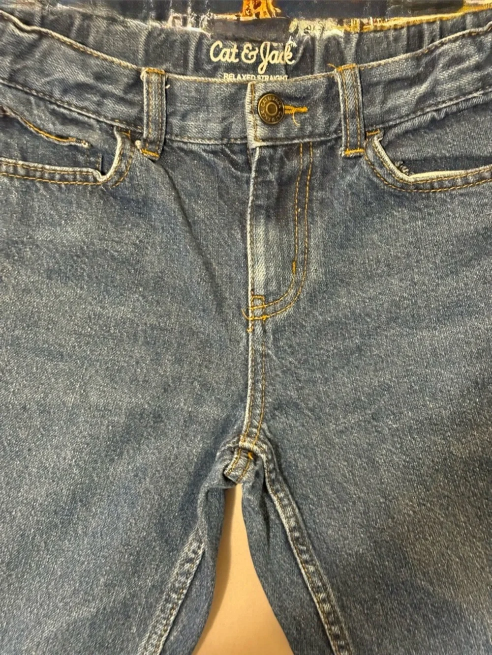 Cat & Jack Dark Blue Relaxed Straight Jeans